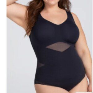 Honeylove Shapewear Tank Bodysuit Runway Black Size 2X Compression One Piece EUC